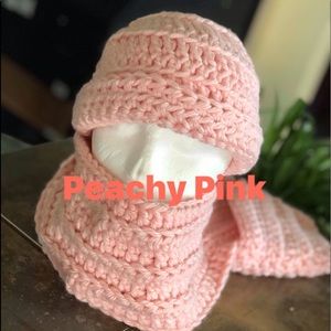 Handmade hat scarf set
